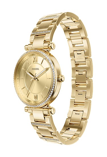 Carlie 35mm Three-Hand Gold-Tone Stainless Steel Watch - Image 7