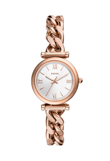 Carlie Mini 28mm Three-Hand Rose Gold-Tone Stainless Steel Watch