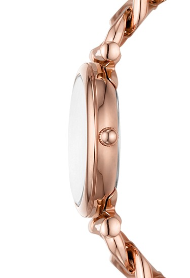 Carlie Mini 28mm Three-Hand Rose Gold-Tone Stainless Steel Watch - Image 4