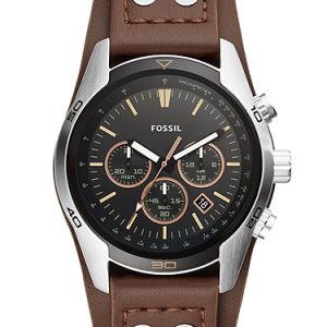 Coachman 44mm Chronograph Brown Leather Watch