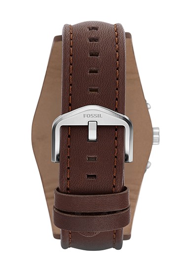 Coachman 44mm Chronograph Brown Leather Watch - Image 2