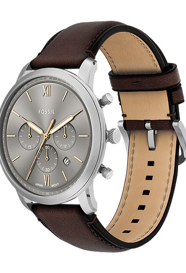 Neutra 44mm Chronograph Brown Leather Watch - Image 8