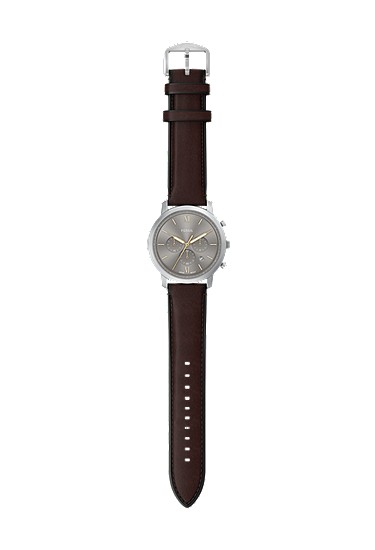 Neutra 44mm Chronograph Brown Leather Watch - Image 9
