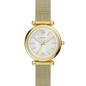 Carlie Mini 28mm Three-Hand Gold-Tone Stainless Steel Watch