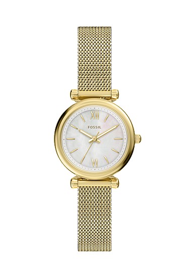 Carlie Mini 28mm Three-Hand Gold-Tone Stainless Steel Watch