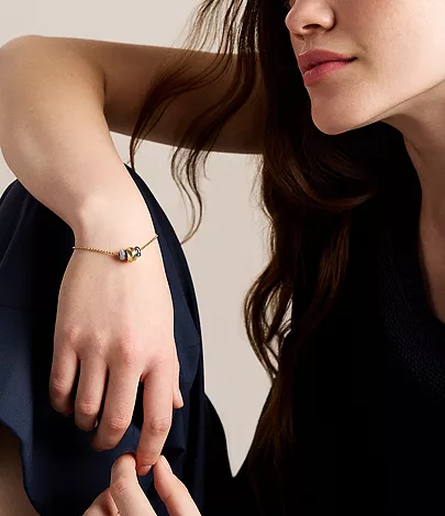 Harlow Rondelles Two-Tone Stainless Steel Station Bracelet - Image 2