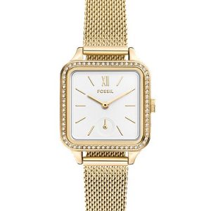 Colleen 28mm Three-Hand Gold-Tone Stainless Steel Mesh Watch
