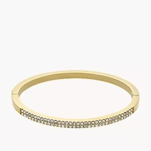 Ellis Pav?? Glitz Gold-Tone Stainless Steel Bangle Bracelet