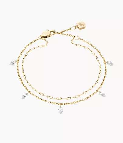 Ellis Shaky Glitz Gold-Tone Stainless Steel Multi-Strand Bracelet