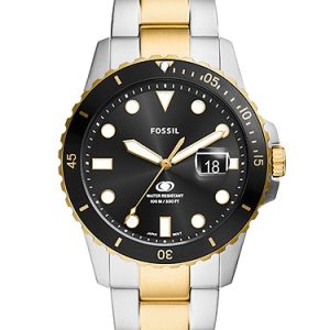 Fossil Blue Dive 42mm Three-Hand Date Two-Tone Stainless Steel Watch