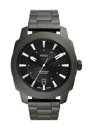 Machine 49mm Three-Hand Date Smoke Stainless Steel Watch