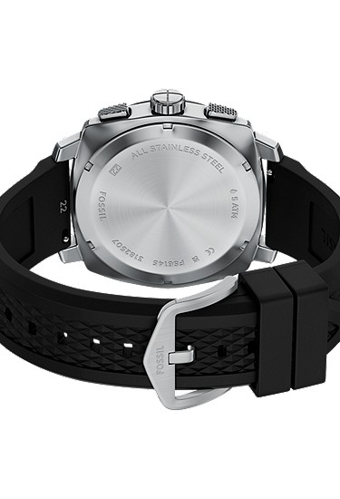 Machine 44mm Chronograph Black Silicone Watch and Bracelet Set - Image 6