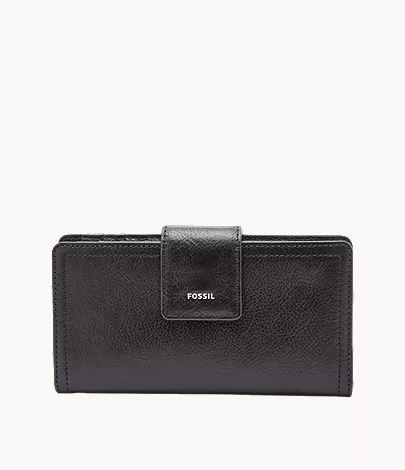Logan Leather RFID Tab Clutch Wallet