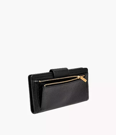Logan Leather RFID Tab Clutch Wallet - Image 4