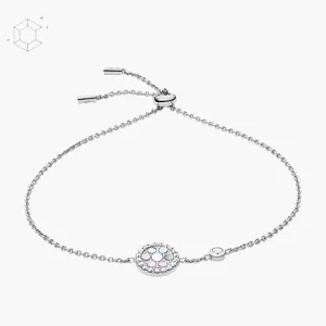 Sterling Mother-of-Pearl Sterling Silver Station Bracelet