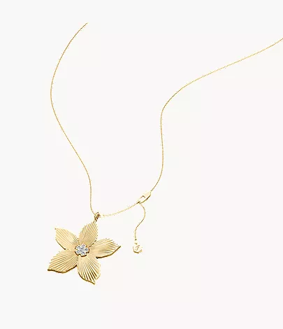 Sutton The Flower Collection Gold-Tone Stainless Steel Pendant Necklace - Image 6
