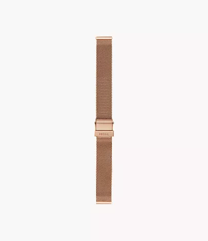 14mm Rose Gold-Tone Stainless Steel Mesh Bracelet