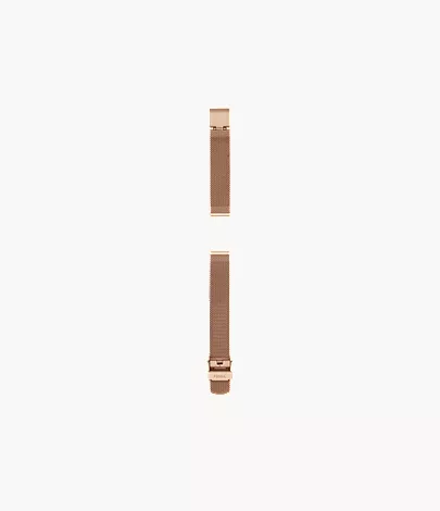 14mm Rose Gold-Tone Stainless Steel Mesh Bracelet - Image 2