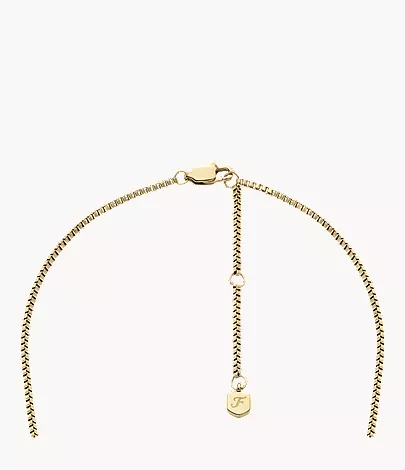 All Stacked Up Gold-Tone Stainless Steel Beaded Necklace - Image 5