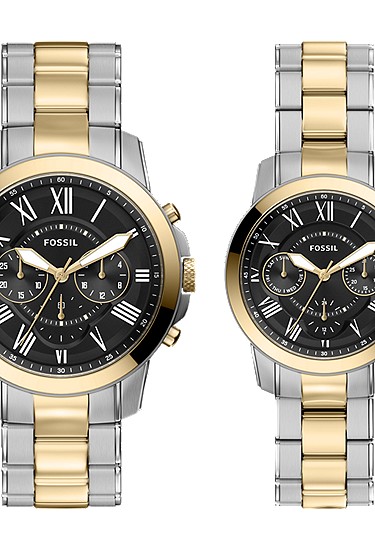 Grant 44mm Chronograph Two-Tone Stainless Steel Watch Set