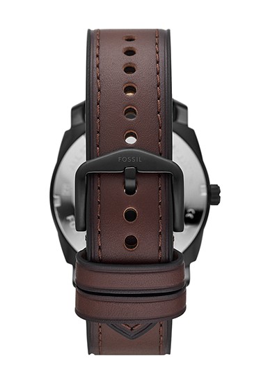 Machine 42mm Three-Hand Date Brown Leather Watch - Image 2