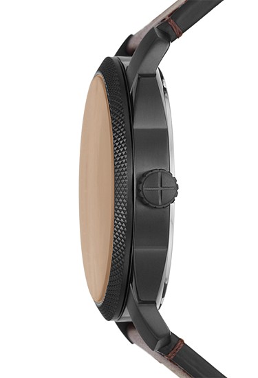 Machine 42mm Three-Hand Date Brown Leather Watch - Image 3