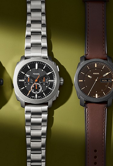 Machine 42mm Three-Hand Date Brown Leather Watch - Image 4
