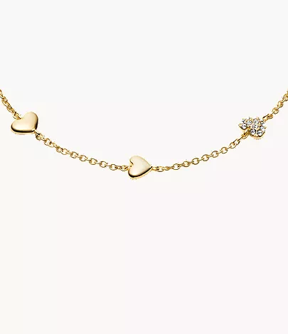 Sutton Heartbeat Gold-Tone Brass Station Bracelet - Image 3