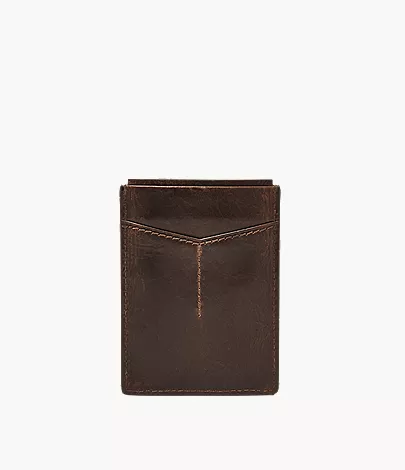 Derrick Leather RFID Magnetic Card Case Wallet