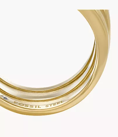 Sadie All My Love Gold-Tone Stainless Steel Heart Prestack Ring - Image 5