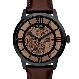 Townsman 44mm Automatic Dark Brown Leather Watch