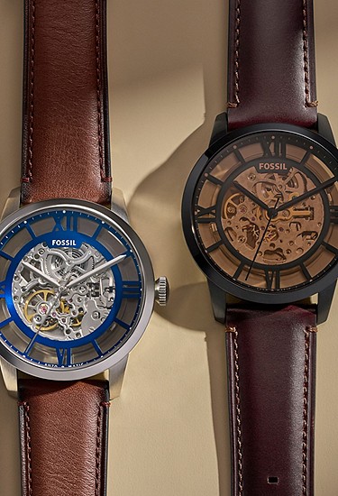 Townsman 44mm Automatic Dark Brown Leather Watch - Image 8