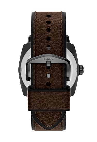 Machine 41mm Three-Hand Date Brown Leather Watch - Image 3
