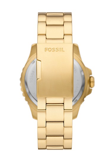 Fossil Blue GMT 46mm Gold-Tone Stainless Steel Watch - Image 3
