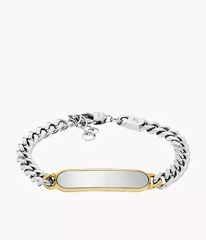 Ellis Two-Tone Stainless Steel ID Bracelet