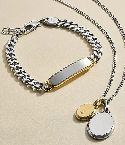 Ellis Two-Tone Stainless Steel ID Bracelet - Image 7