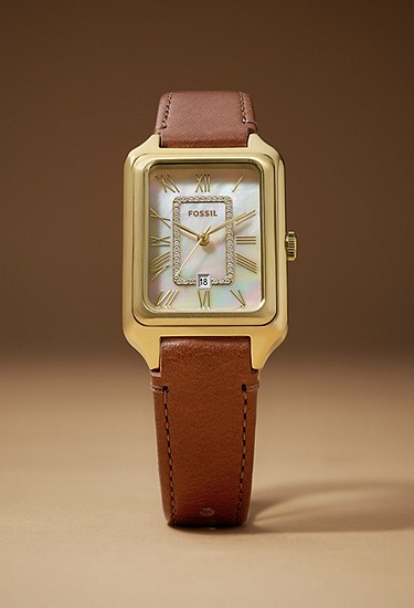 Raquel 26mm Three-Hand Date Medium Brown Leather Watch - Image 5