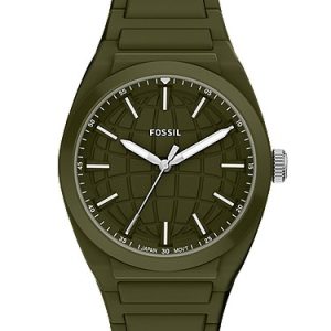 Everett 42mm Three-Hand Olive Silicone Watch