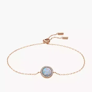 Merrit Northlight Collection Rose Gold-Tone Stainless Steel Station Bracelet