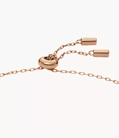 Merrit Northlight Collection Rose Gold-Tone Stainless Steel Station Bracelet - Image 4