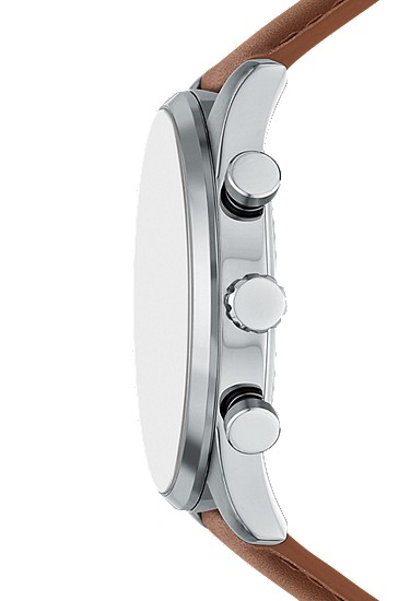 Sullivan 44mm Multifunction Brown Leather Watch - Image 3