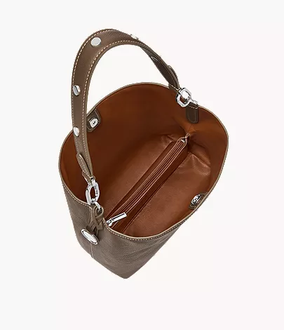 Jessie Leather Bucket Shoulder Bag - Image 3