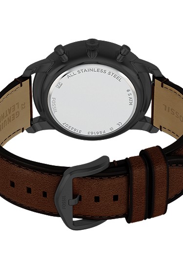 Neutra 44mm Chronograph Brown Leather Watch - Image 5
