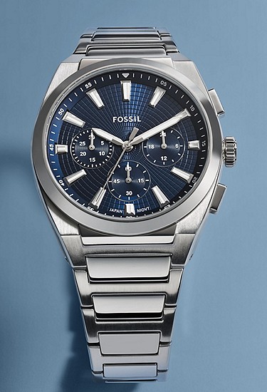 Everett 44mm Chronograph Stainless Steel Watch - Image 6