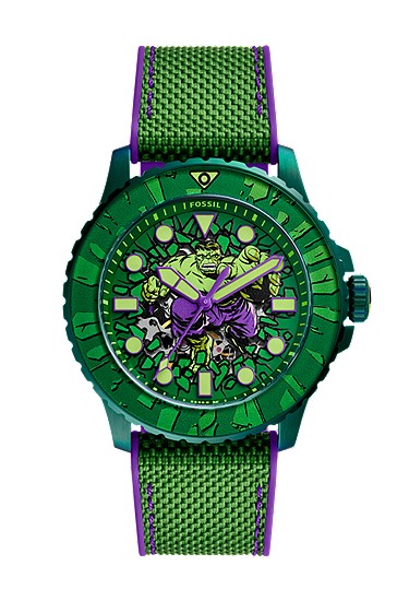 Marvel x Fossil Limited-Edition Incredible Hulk 45mm Automatic Watch