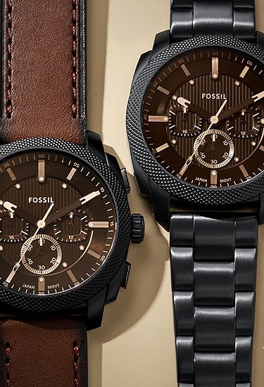 Machine 44mm Chronograph Brown Leather Watch - Image 6