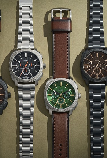 Machine 44mm Chronograph Brown Leather Watch - Image 7