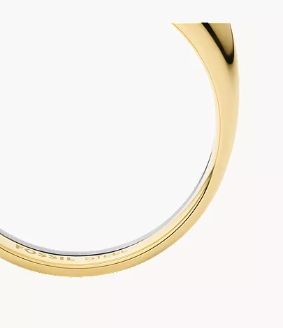 Ellis Domed Collection Two-Tone Stainless Steel Stack Ring - Image 5