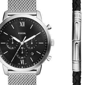 Neutra 44mm Chronograph Stainless Steel Mesh Watch and Bracelet Box Set