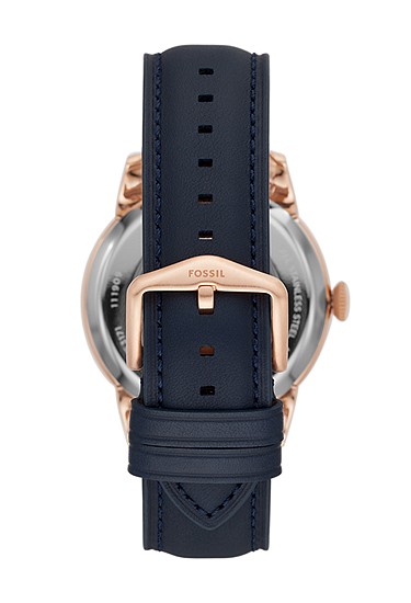Townsman 44mm Automatic Navy Leather Watch - Image 2